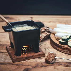 Boska Käsefondue-Set Tapas Schwarz, Groß 20